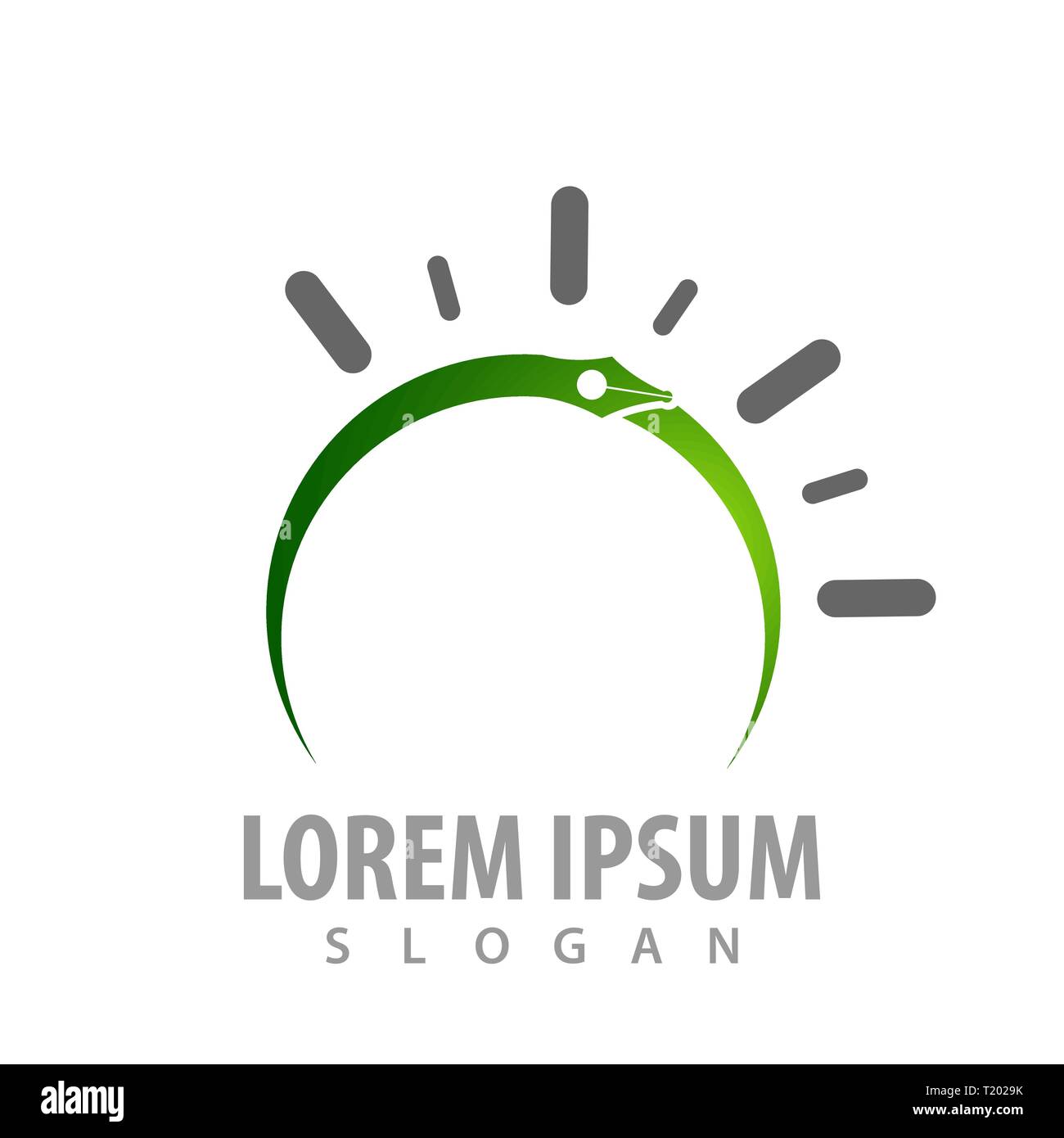 Spark arrow pen concept design. Symbol graphic template element Stock Vector