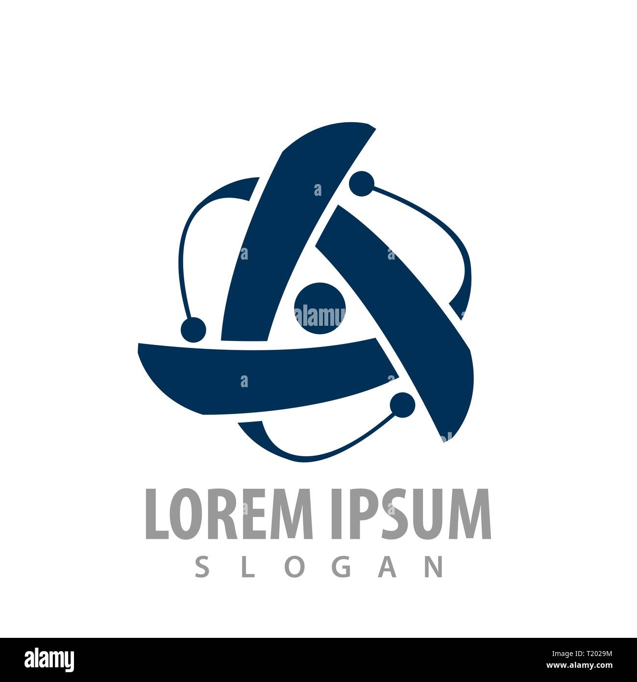 Rotate planet orbit concept design. Symbol graphic template element Stock Vector