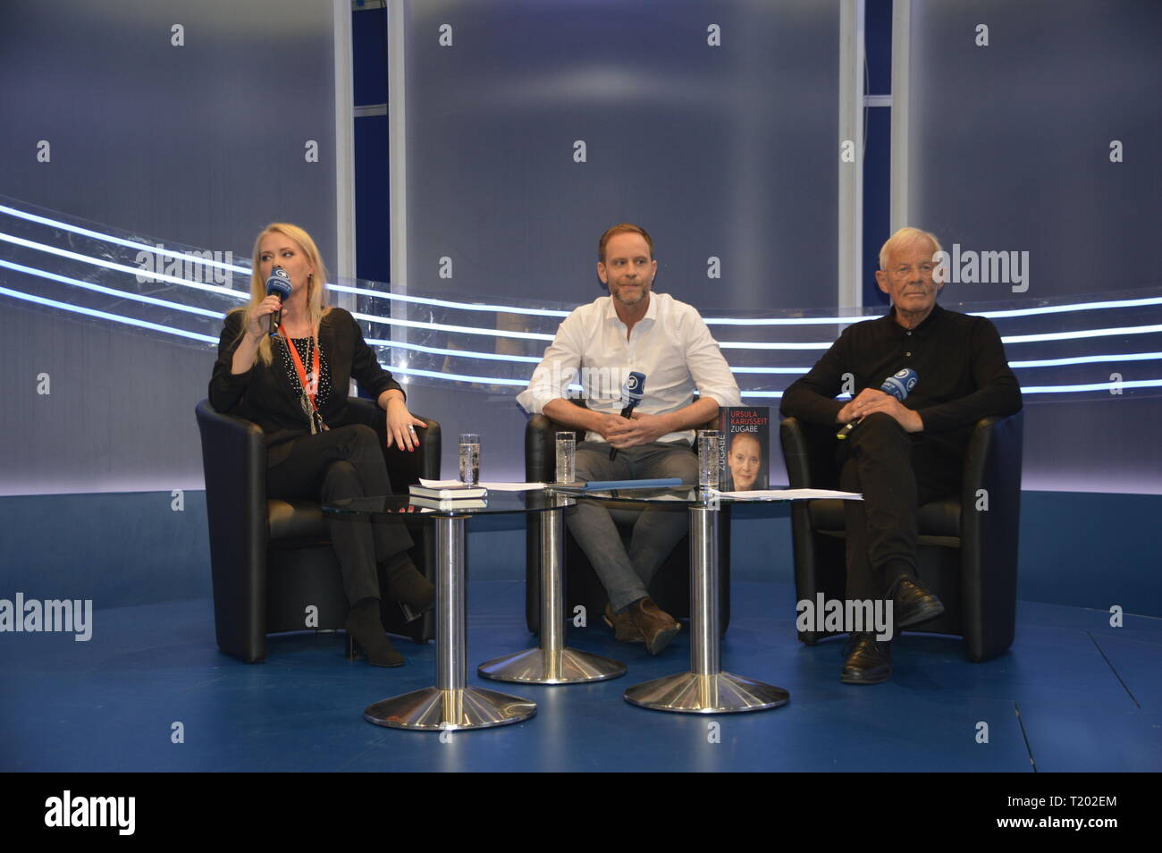 Rolf Becker Julian Weigend Evelyn Fischer Buchmesse Leipzig 2303 19 Photo M Wehnert Stock Photo Alamy