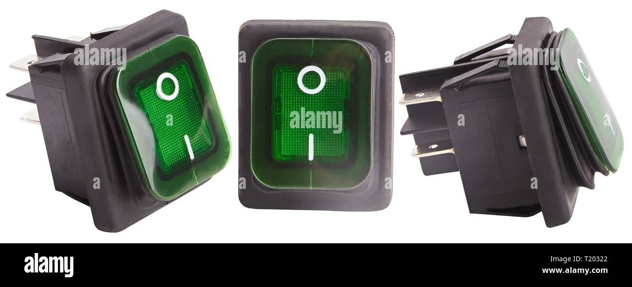 Set of buttons for turning the coffee machine. ON button, espresso