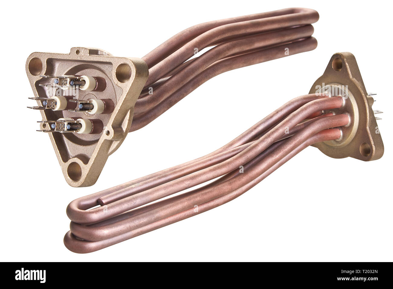 Heating elements for coffee machines isolated on white background Stock