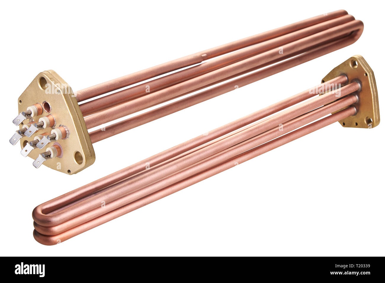 Heating elements for coffee machines isolated on white background Stock