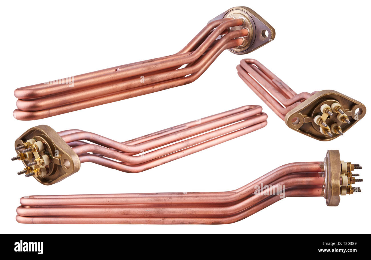 Heating elements for coffee machines isolated on white background Stock