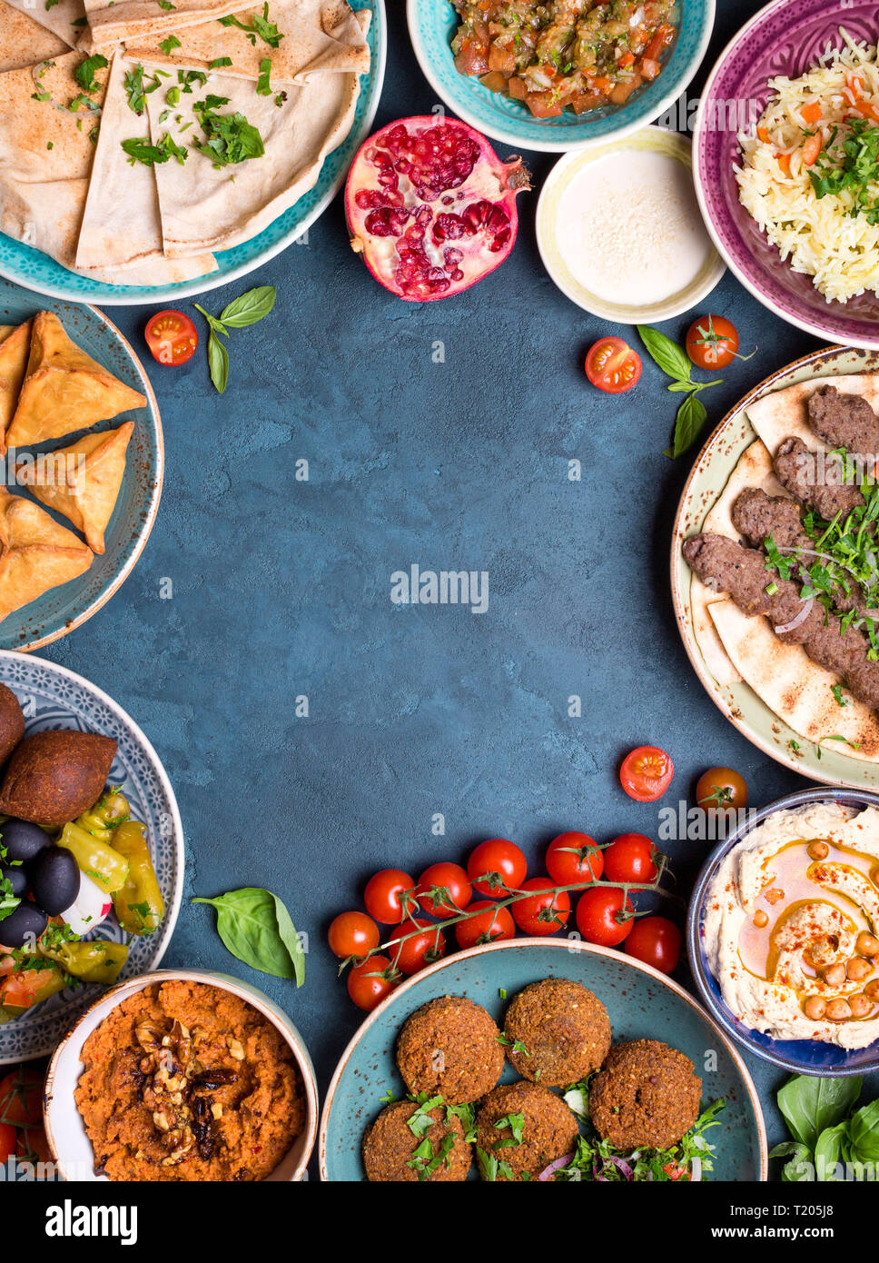 Arabic dishes background Stock Photo - Alamy