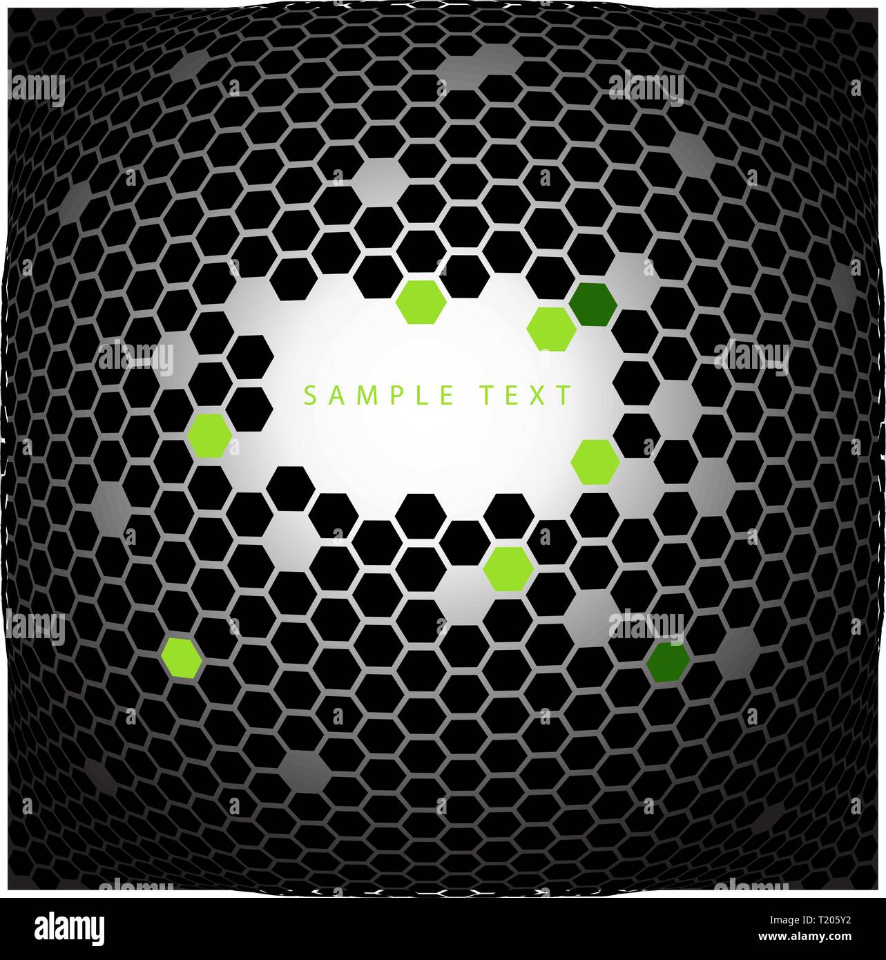 Abstract technical background made from hexagons Stock Vector