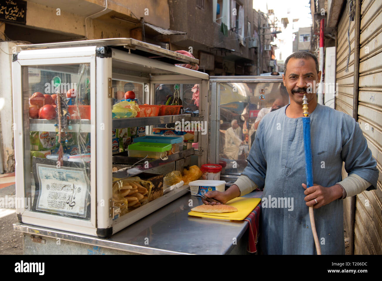 Ägypten, Luxor, Streetfood im Souk Stock Photo