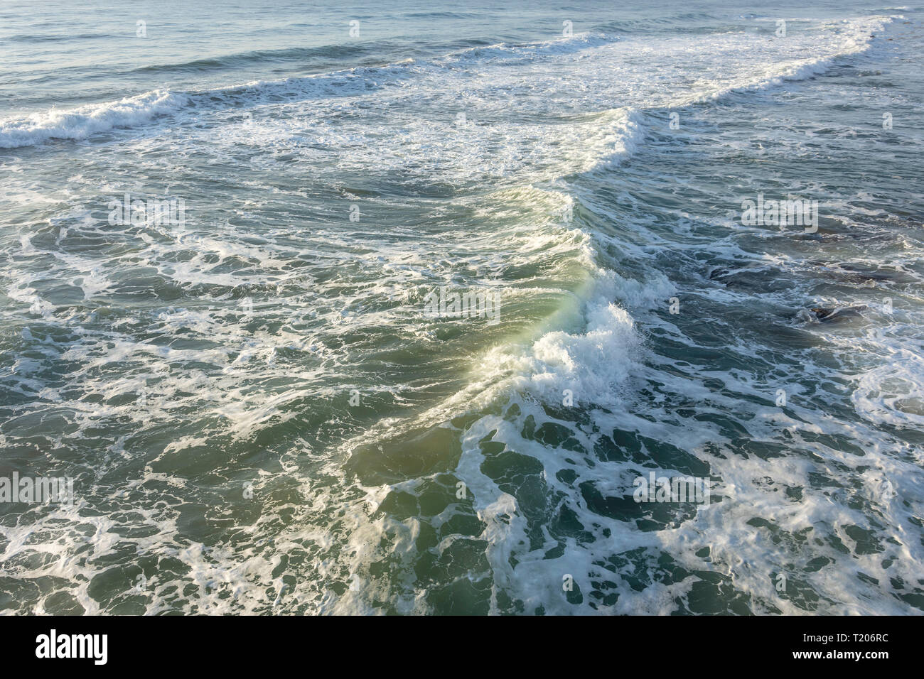Waves breaking on beach, Umhlanga Beach, Umhlanga Rocks, Umhlanga, KwaZulu-Natal, South Africa Stock Photo