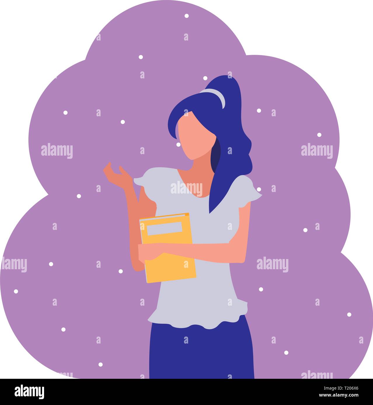 Student Model Making Vector young girl student modeling vector illustration design Stock Vector ...