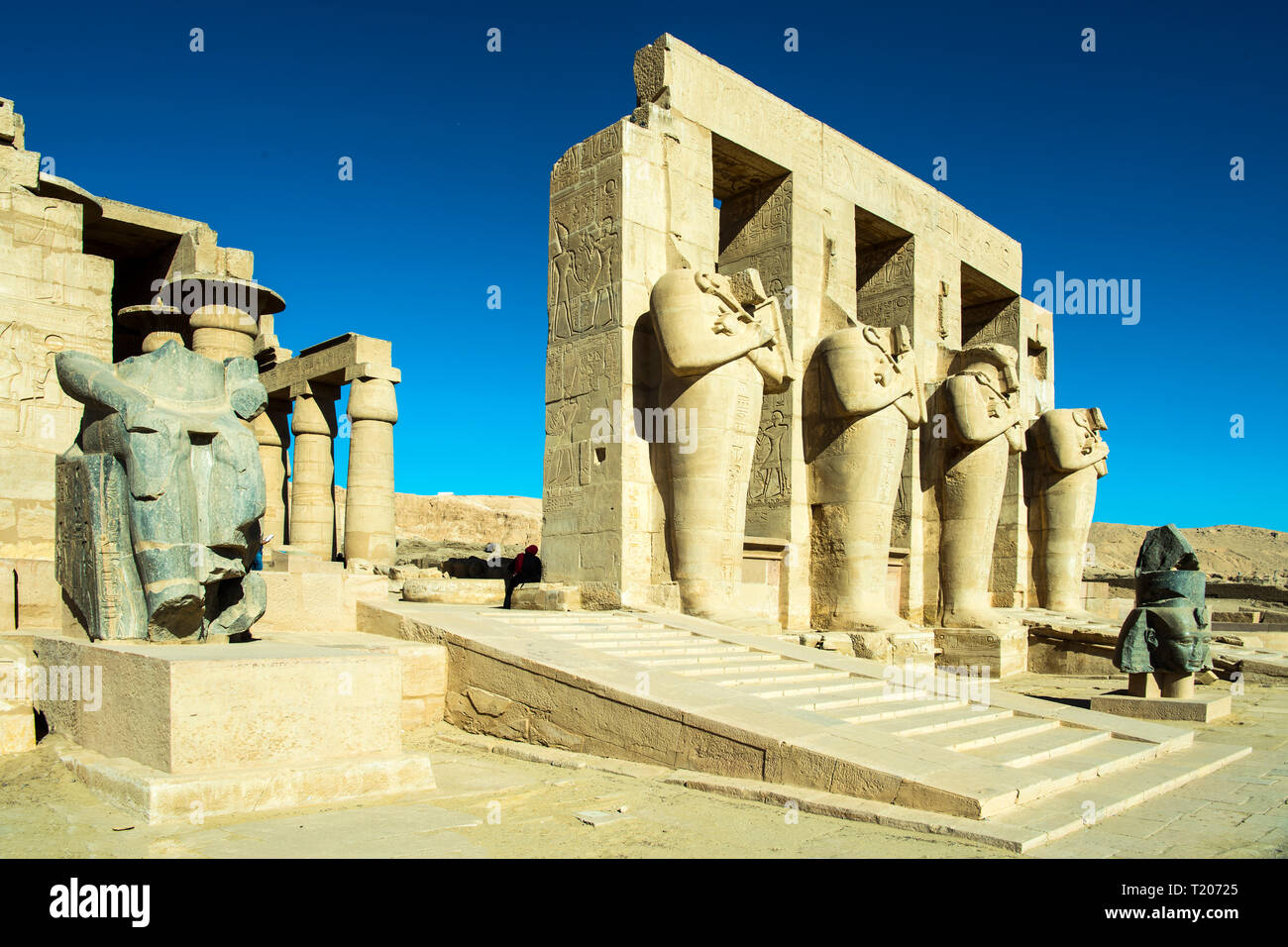 Ägypten, Luxor, Theben-West, Ramesseum - der Totentempel Ramses II. Stock Photo