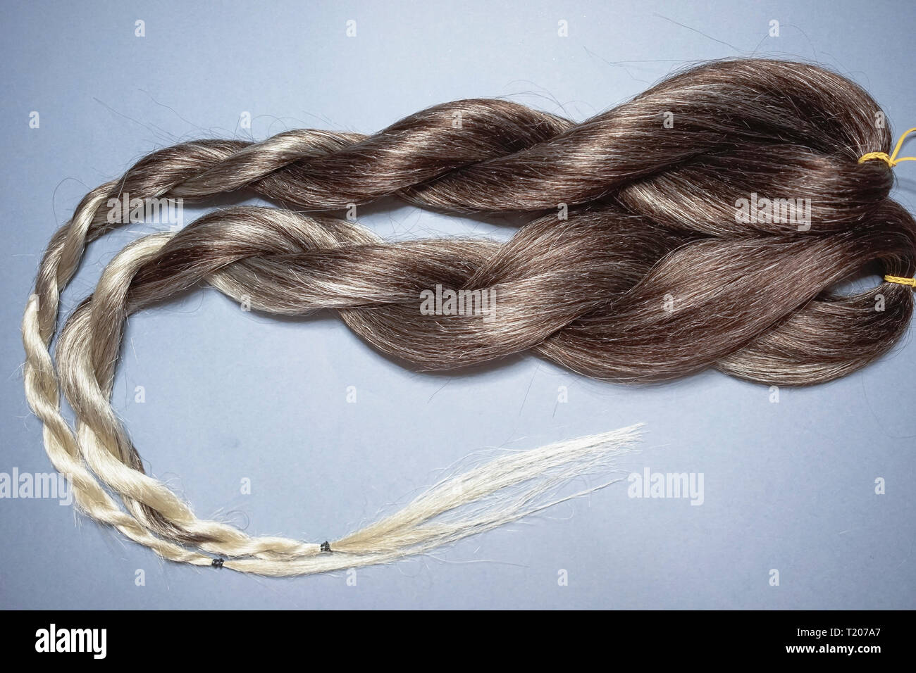 Hair Extension Salon Hair Sew On Thin Plaits African Style Stock
