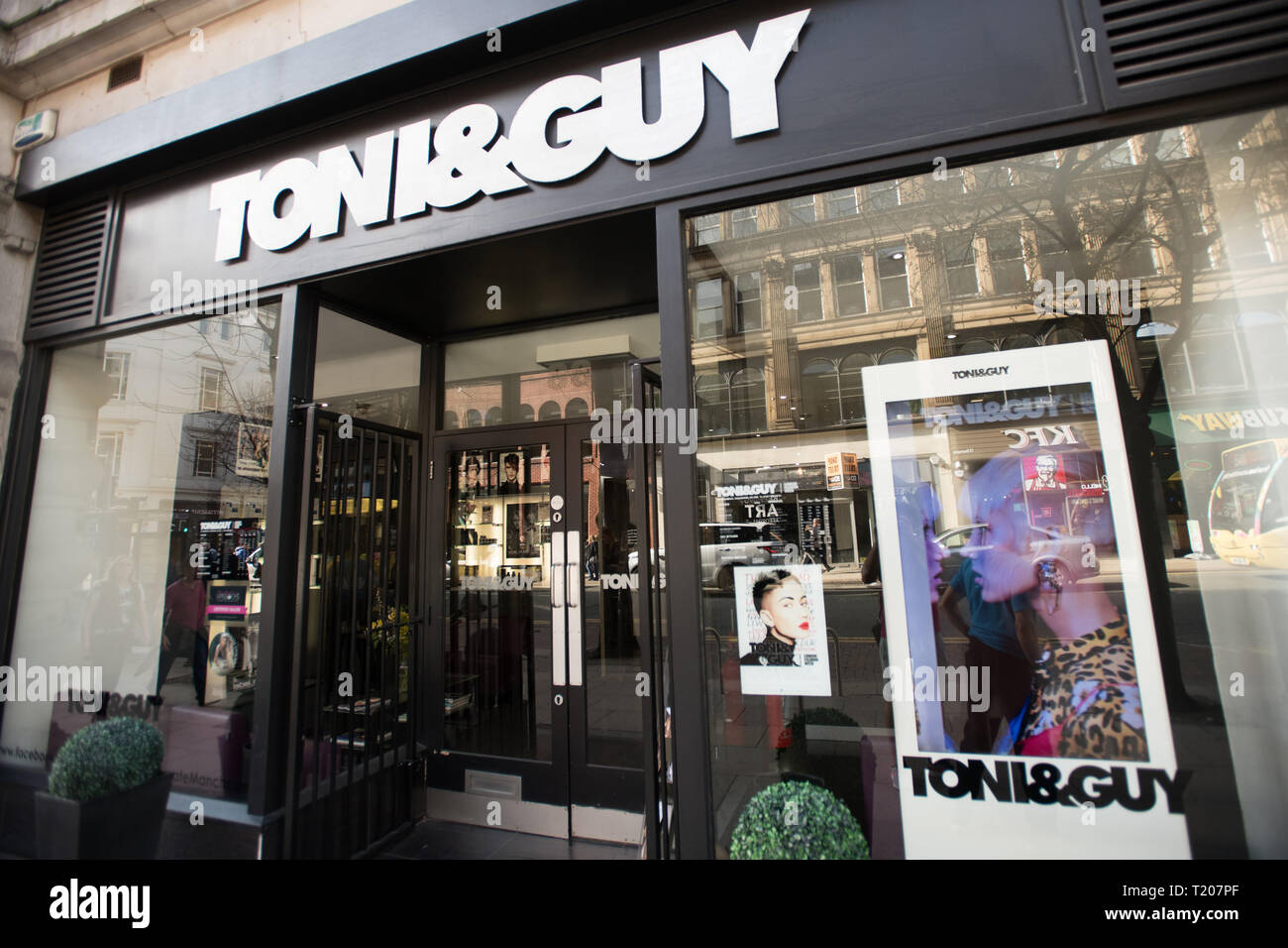 Toni & Guy. Deansgate. Manchester. Stock Photo