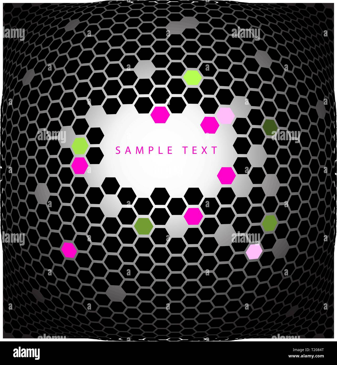 Abstract technical background made from hexagons Stock Vector