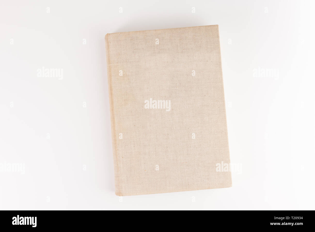 vintage book isolated on white background, flat lay Stock Photo