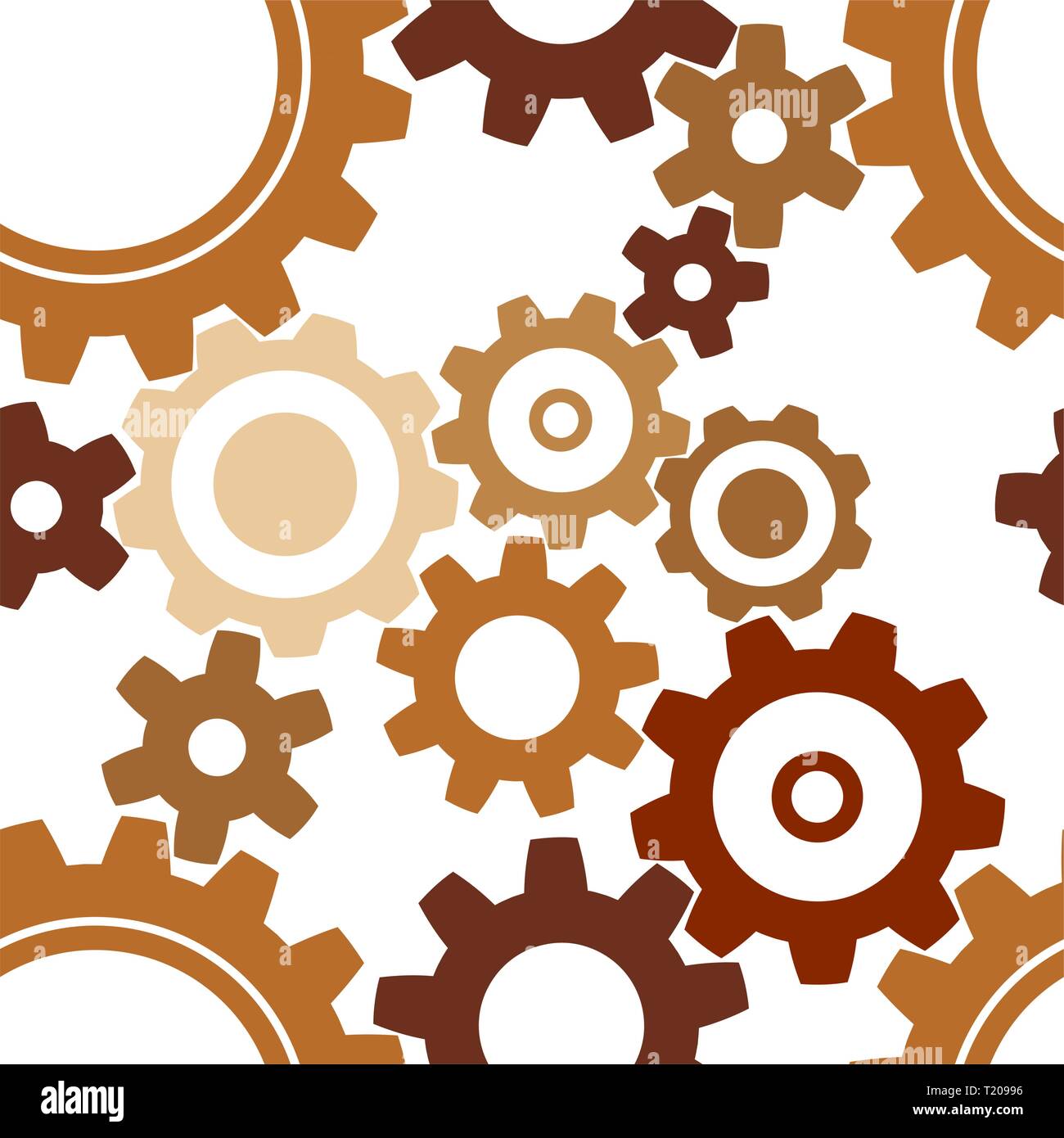 seamless rusty cogwheel pattern - factory background Stock Vector Image ...