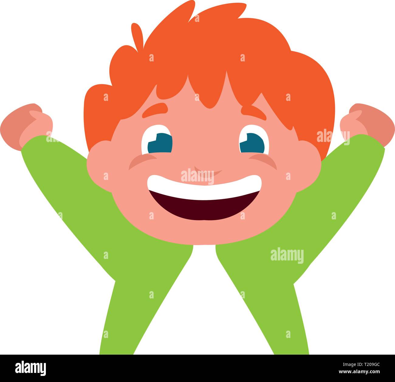 happy little boy character vector illustration design Stock Vector ...