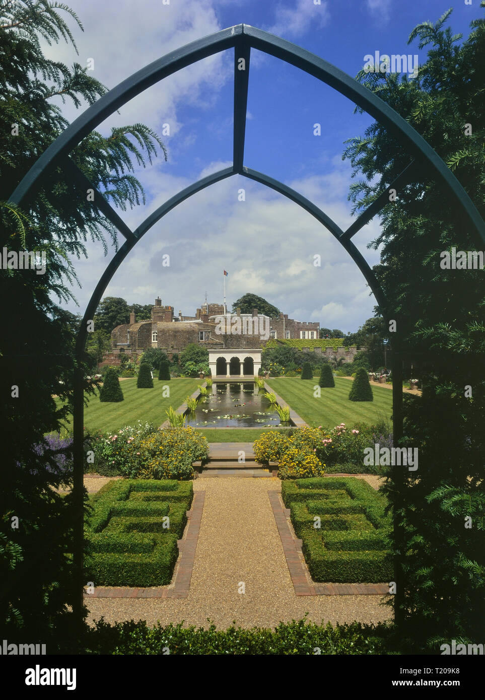 The Queen Mother's Garden, Walmer Castle, Deal, Kent, England, UK Stock Photo