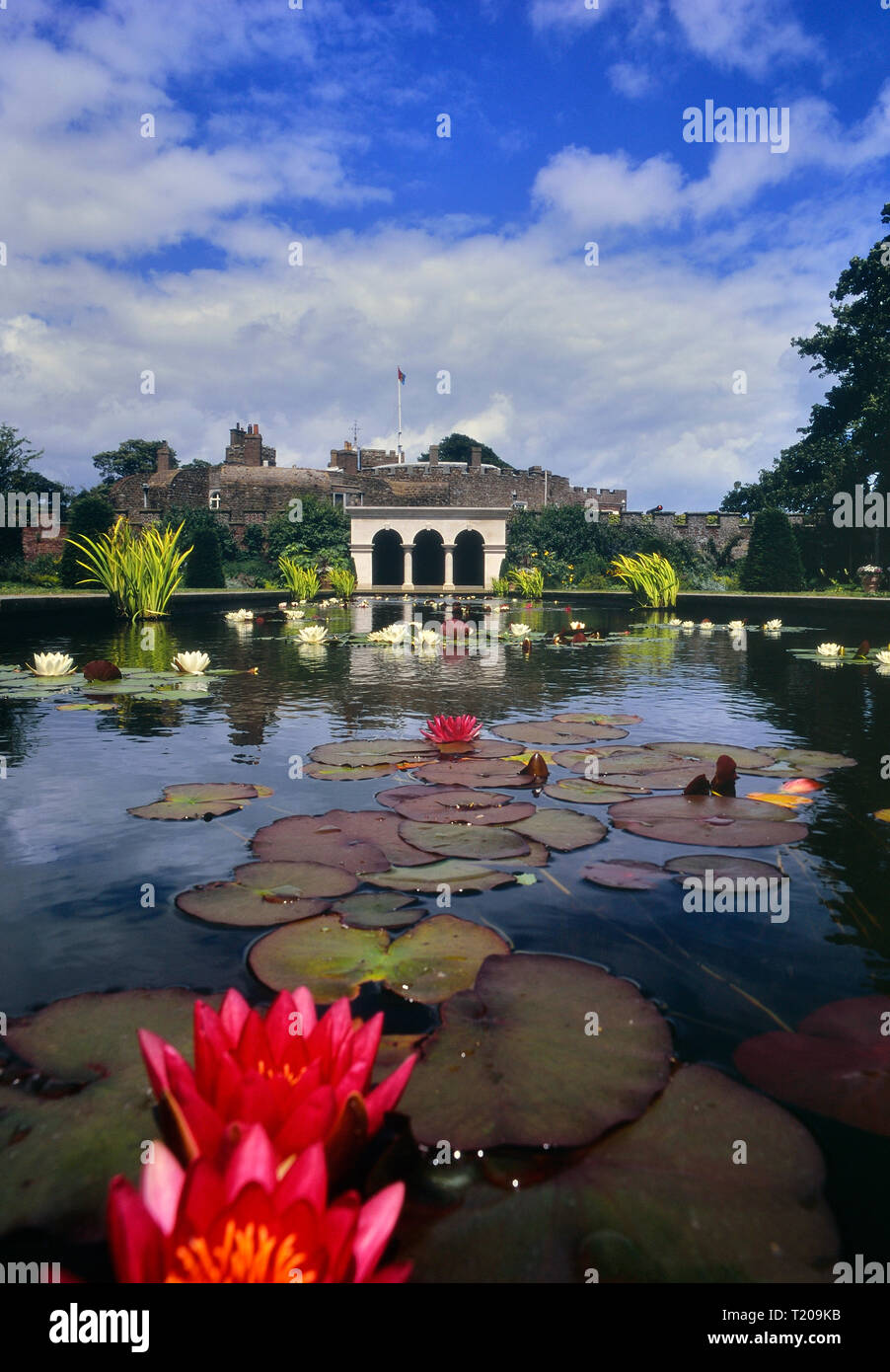 The Queen Mother's Garden, Walmer Castle, Deal, Kent, England, UK Stock Photo