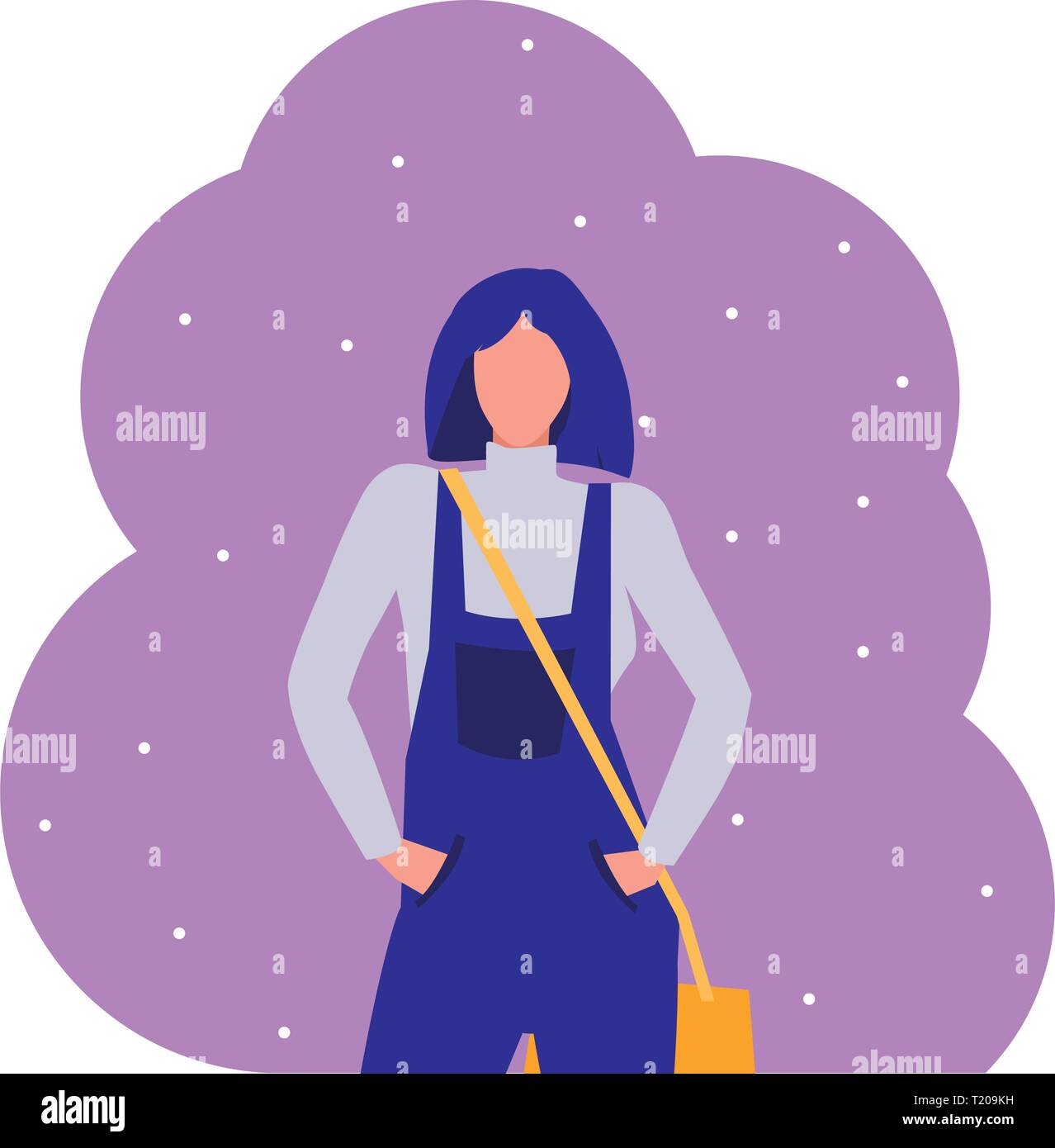 Student Model Making Vector young girl student modeling vector illustration design Stock Vector ...