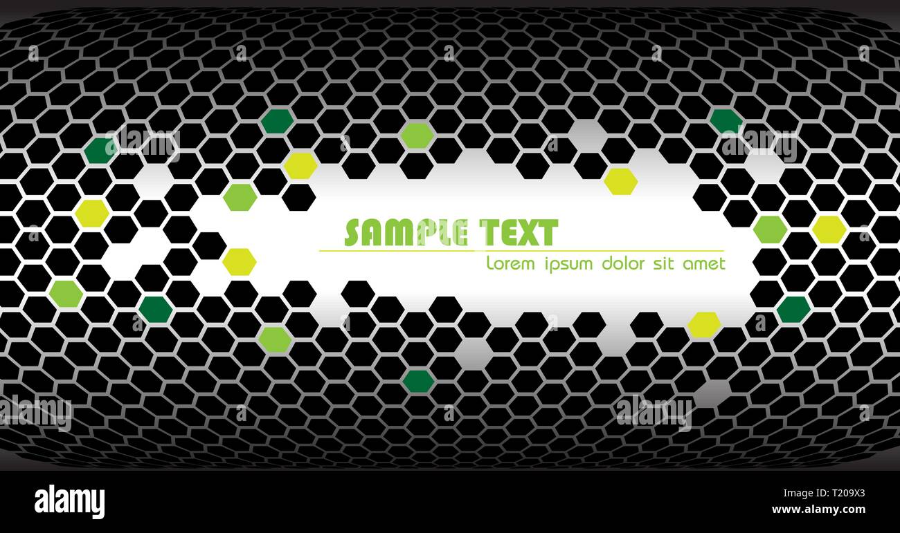 Abstract technical background made from hexagons Stock Vector