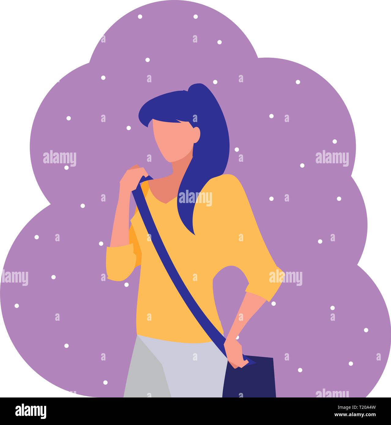 Student Model Making Vector young girl student modeling vector illustration design Stock Vector ...