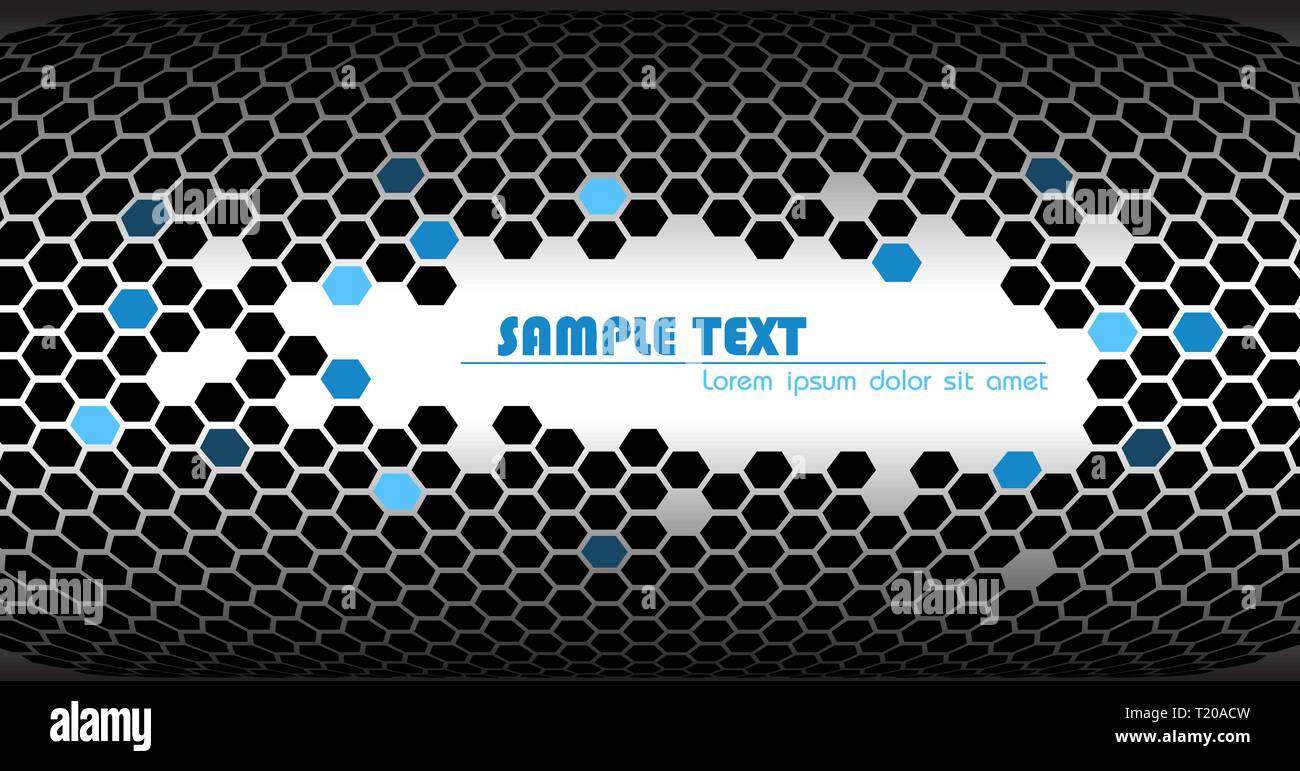Abstract technical background made from hexagons Stock Vector