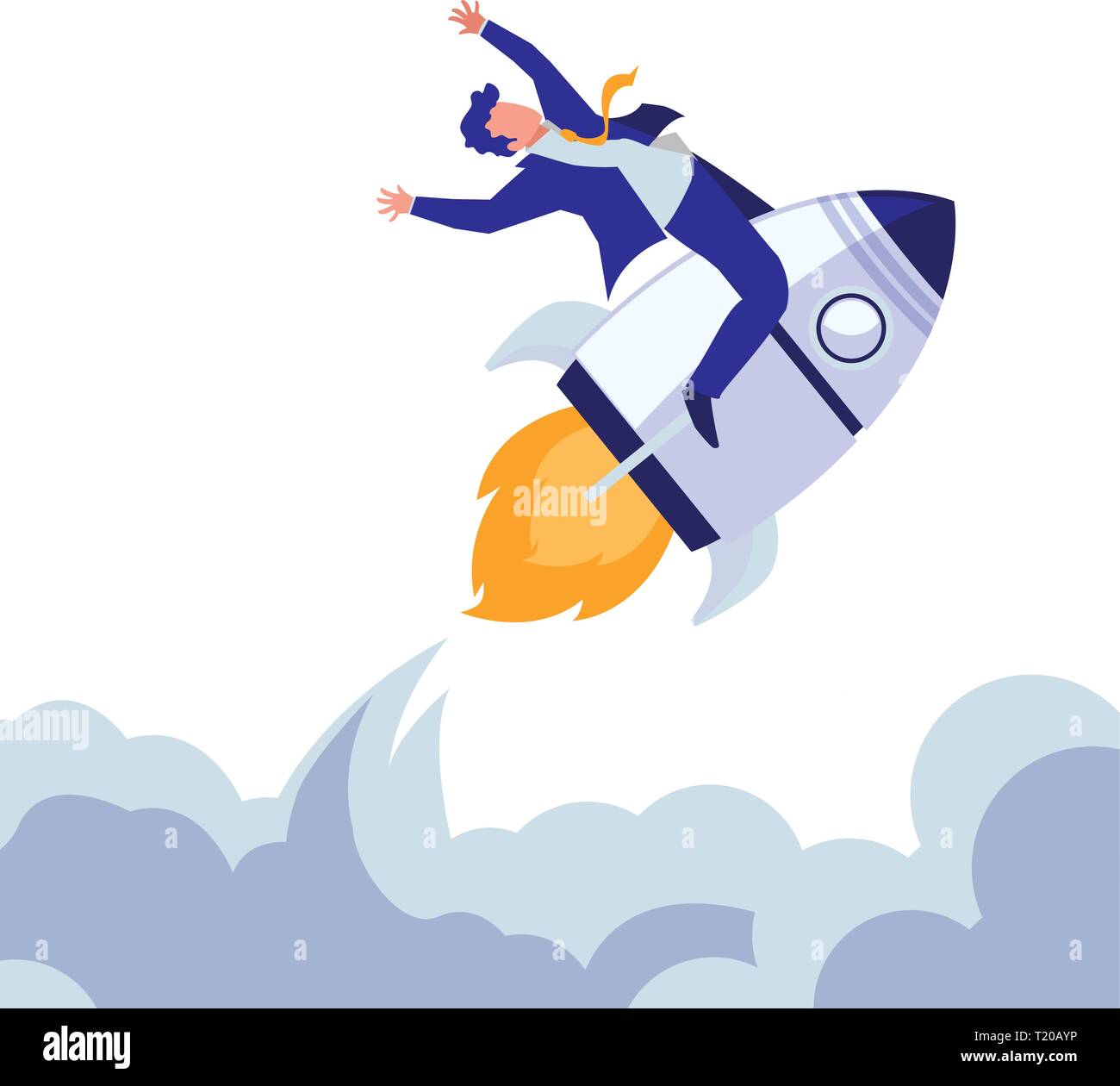 Businessman rocket avatar character hi-res stock photography and images ...