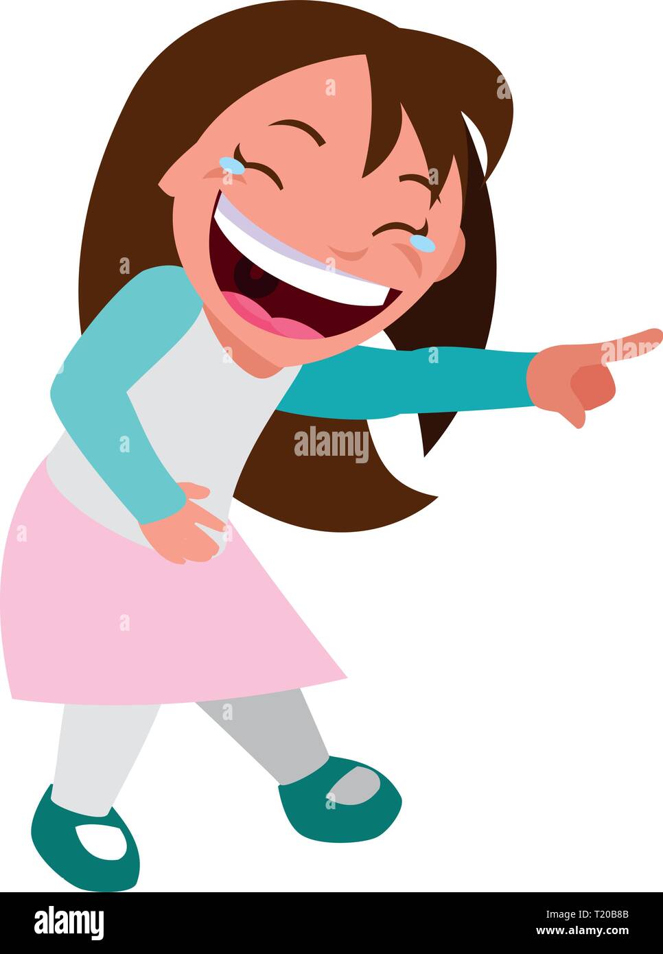 happy little girl character vector illustration design Stock Vector ...