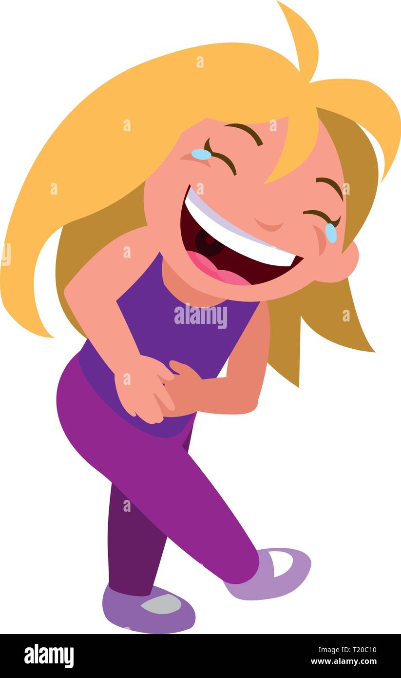 happy little girl character vector illustration design Stock Vector ...