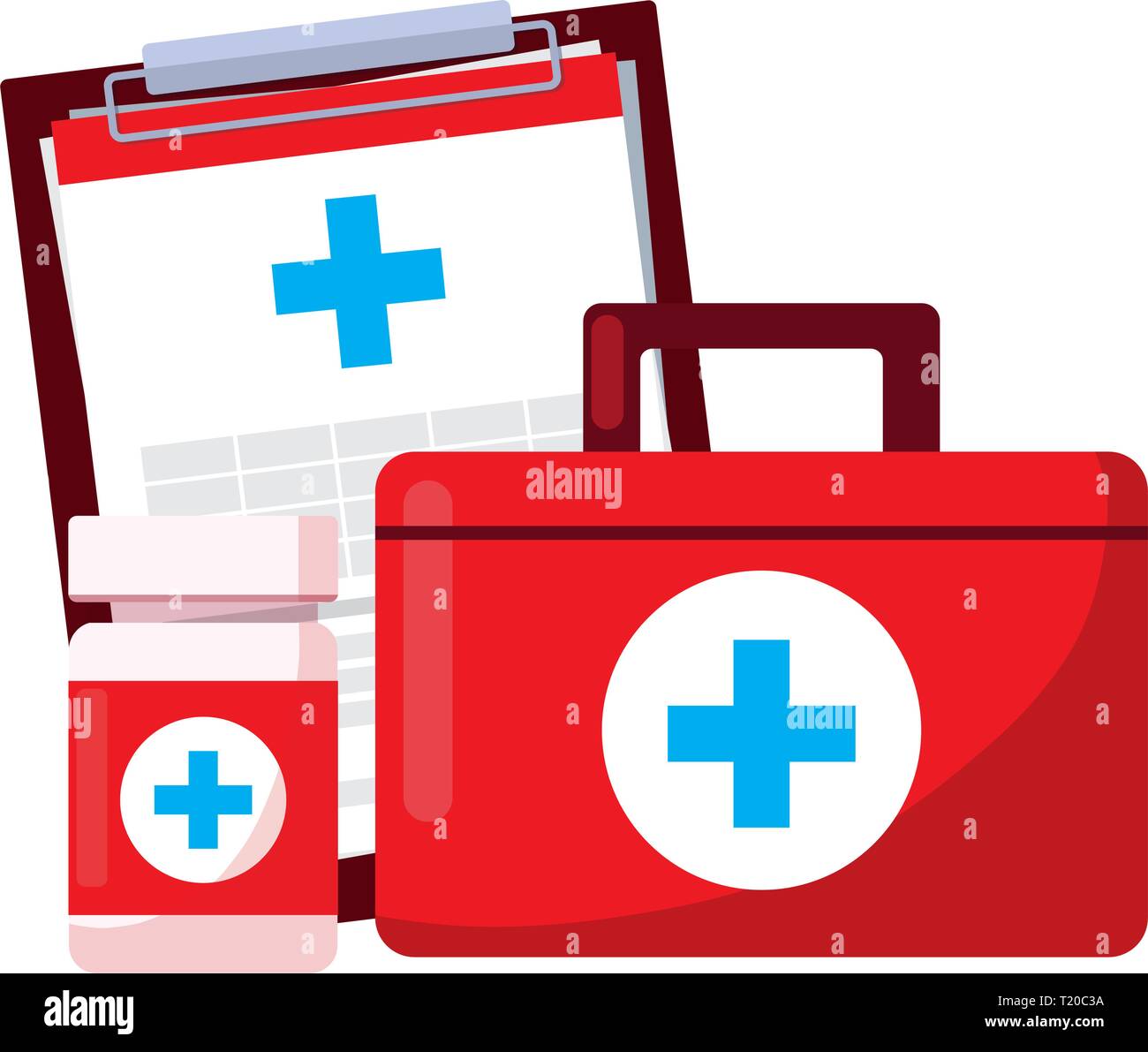 medical order checklist and medicine icons vector illustration design ...