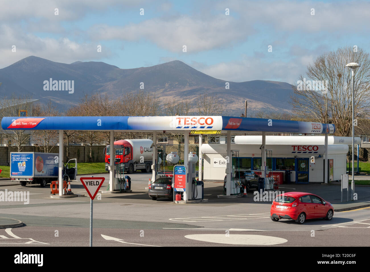 Fuel Tesco. Tesco gas station or petrol station or filling station at