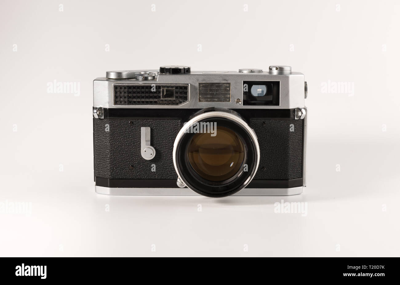 An old film camera is isolated on a white background Stock Photo - Alamy