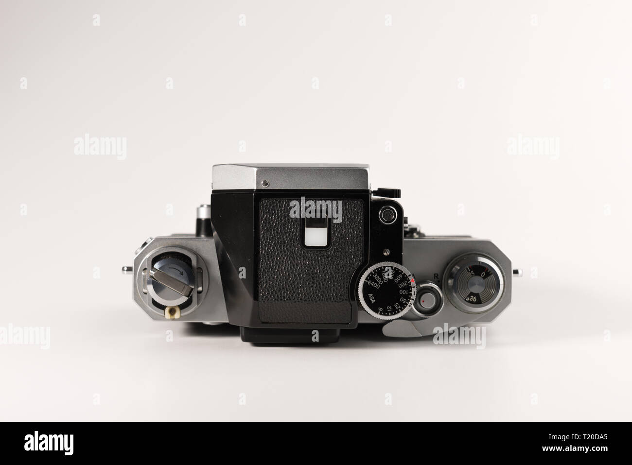 An old camera is isolated on a white background Stock Photo - Alamy