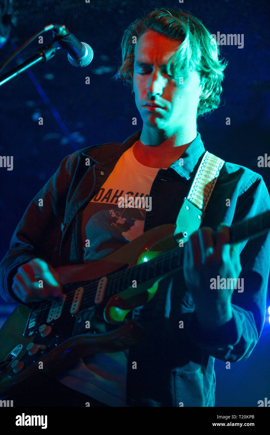 Killers guitarist dave keuning at king tuts in glasgow hi-res stock ...