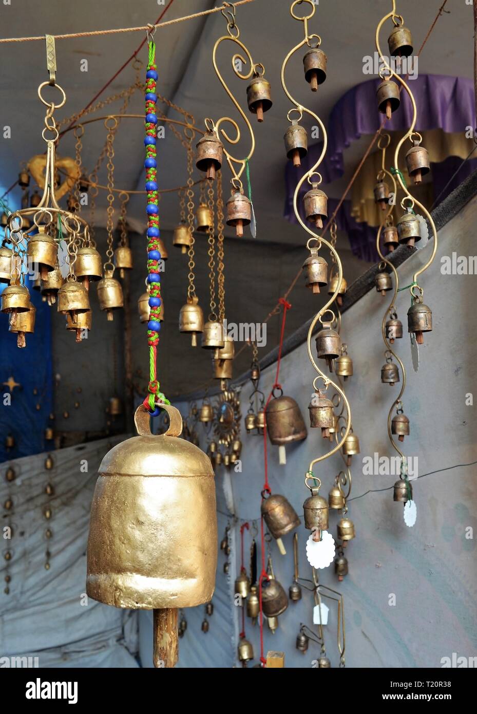 Handmade copper bells from Kutch/GujaratIndia Stock Photo Alamy