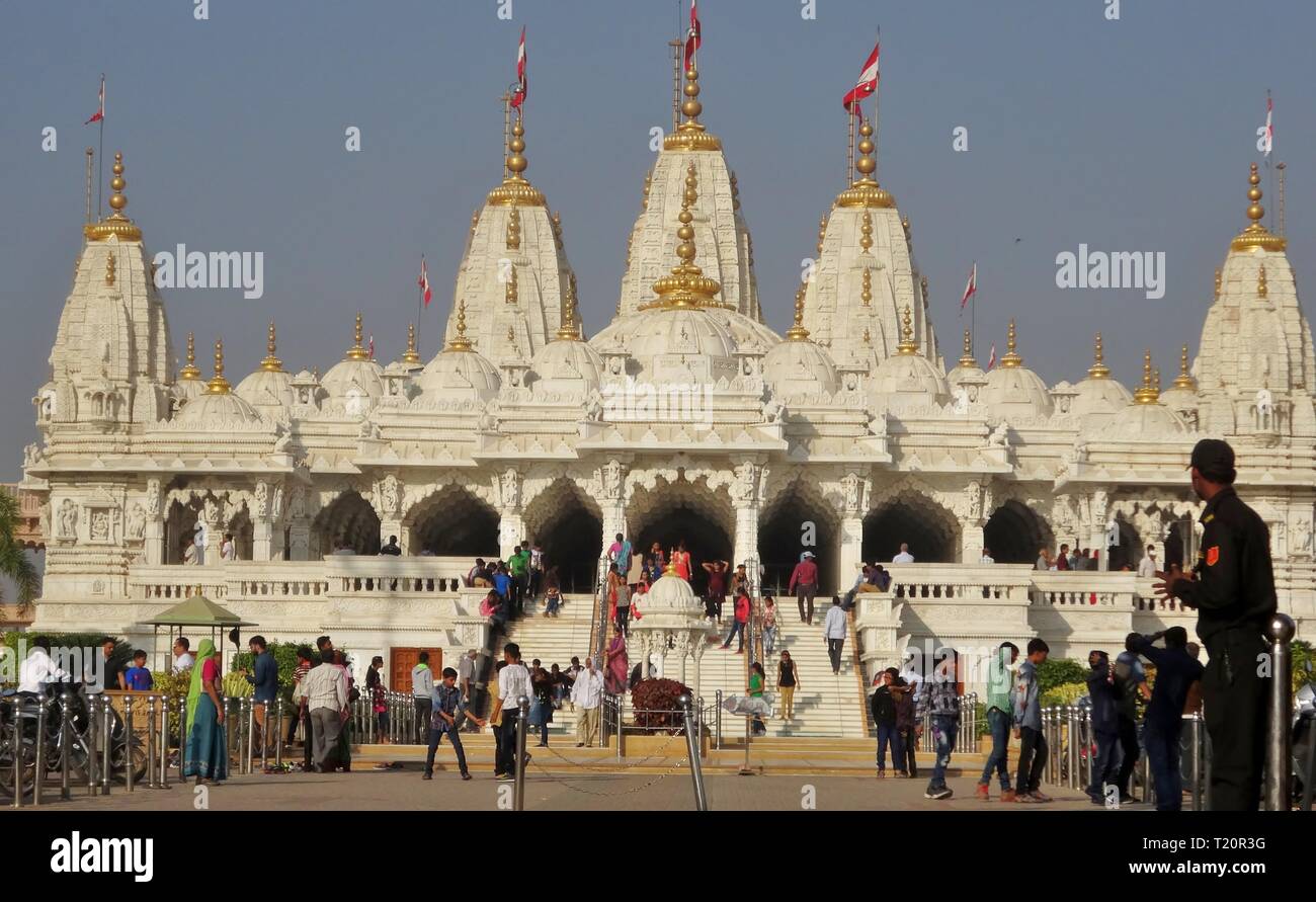 Shree Swaminarayan Temple- Bhuj/Gujarat-India Stock Photo