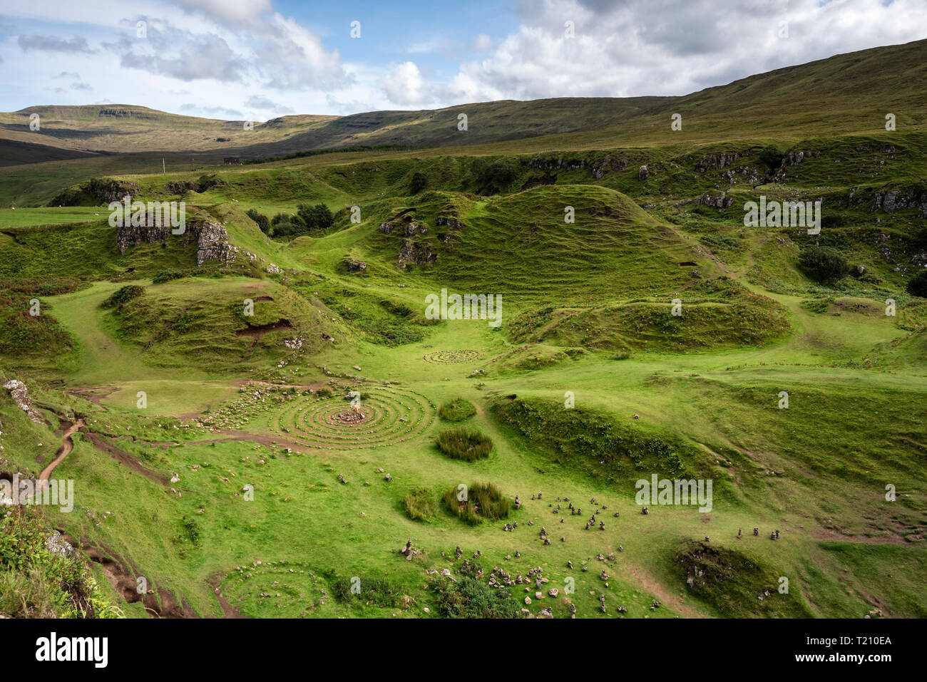 United Kingdom, Scotland, Inner Hebrides, Isle of Skye, Uig, Fairy Glen Stock Photo
