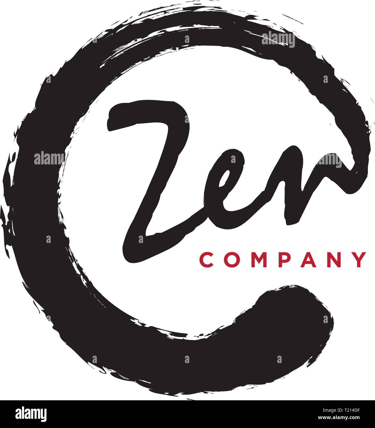 Japanese calligraphic circle, represent enlightenment in Zen Buddhism