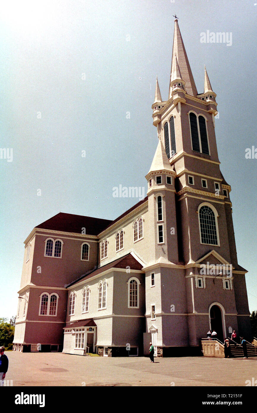 The SainteMarie's Church at Church Point, Nova Scotia Canada Stock