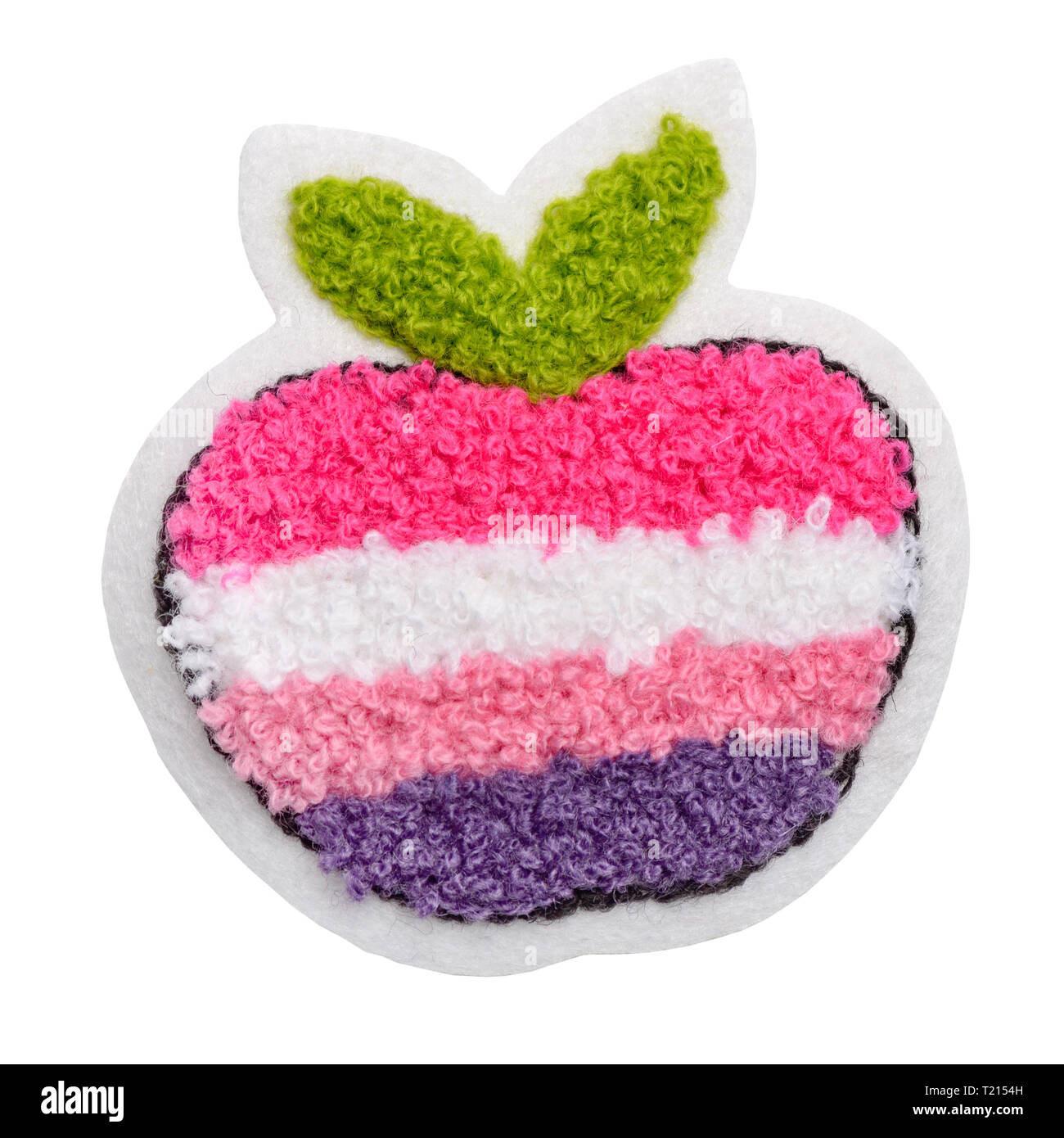 Colorful apple fabric patch Stock Photo