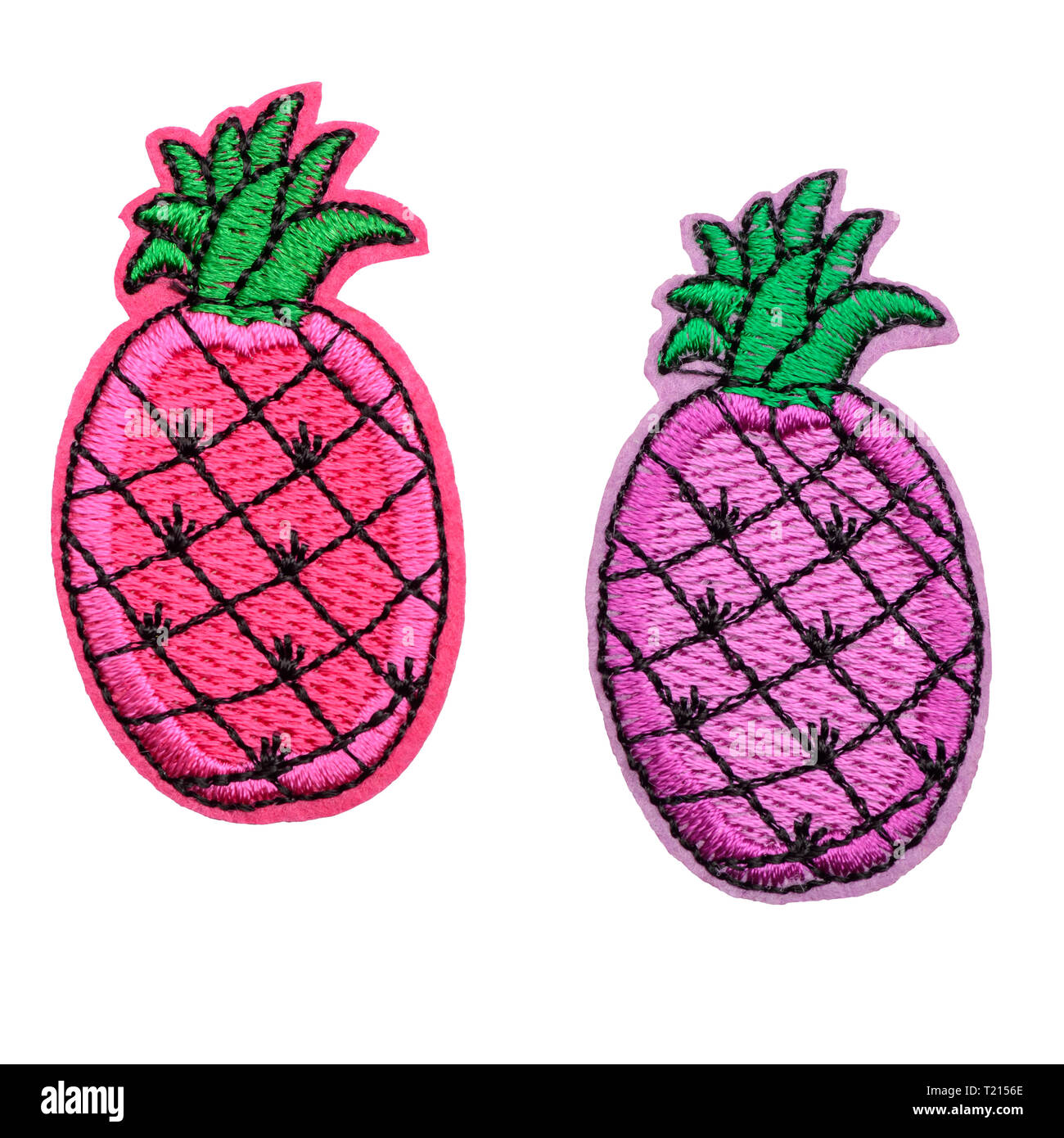 Pink and violet pineapples Stock Photo