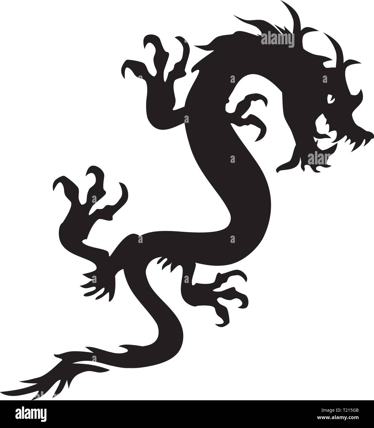 Dragon, vector logo icon Stock Vector