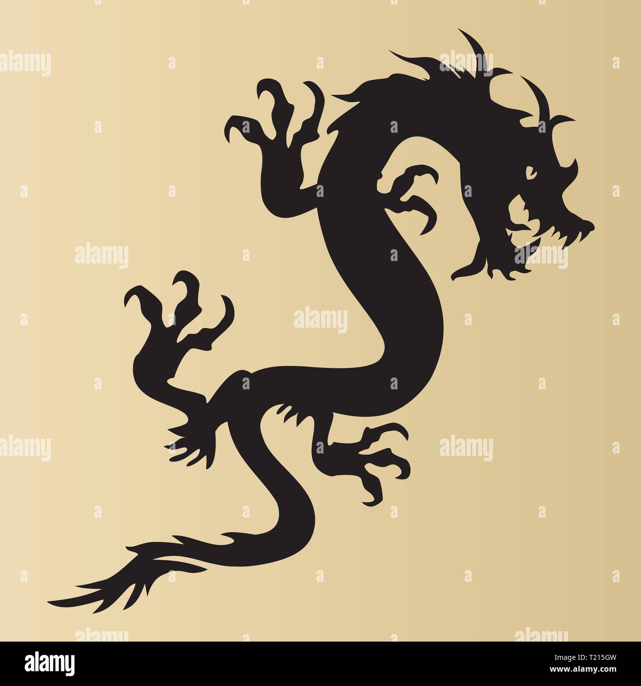 Dragon, vector logo icon Stock Vector