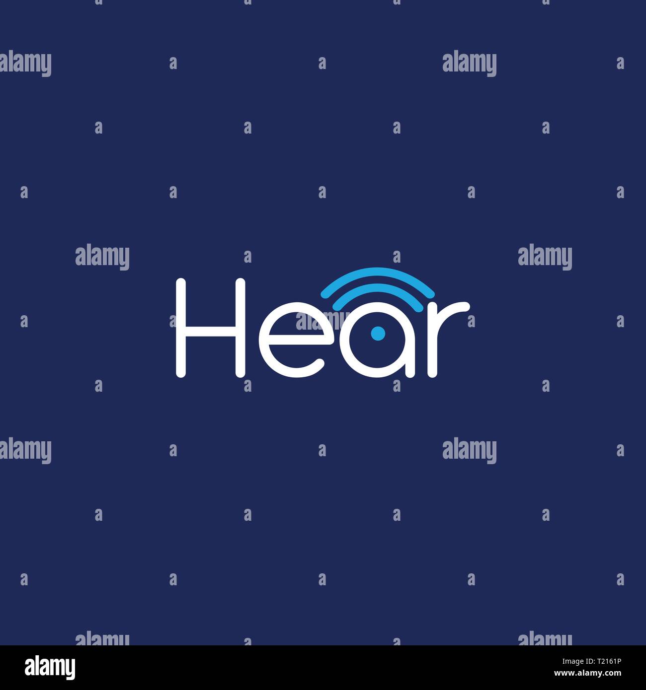 Hear text logotype vector template Stock Vector Image & Art - Alamy