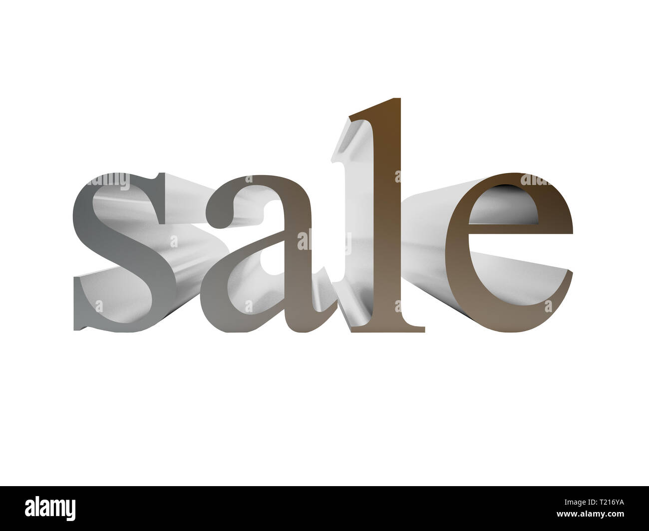 High resolution image metal symbol. 3d illustration over white ...