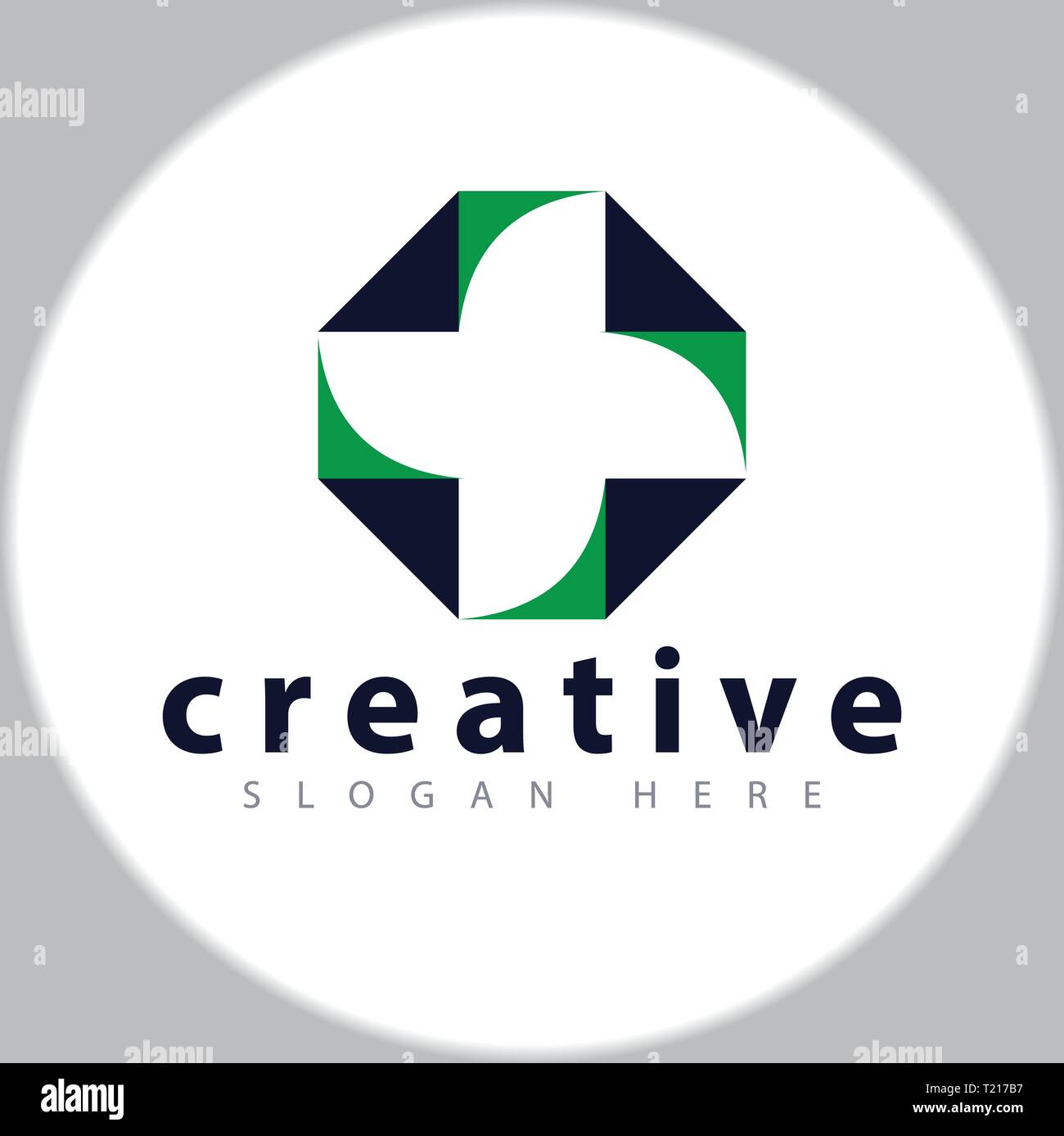 cross medical logo design vector template Stock Vector