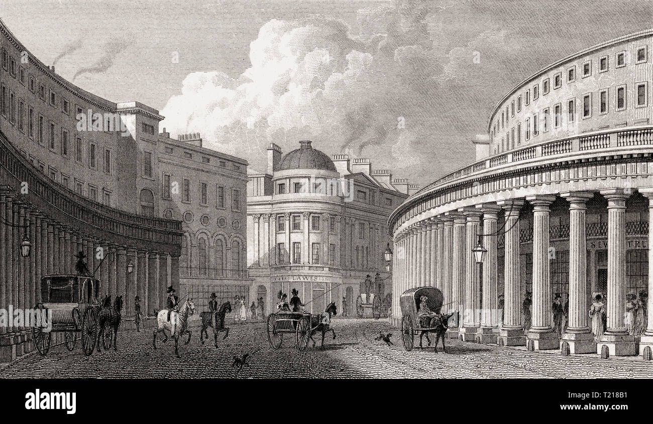 The Quadrant, Regent Street, London, UK, illustration by Th. H