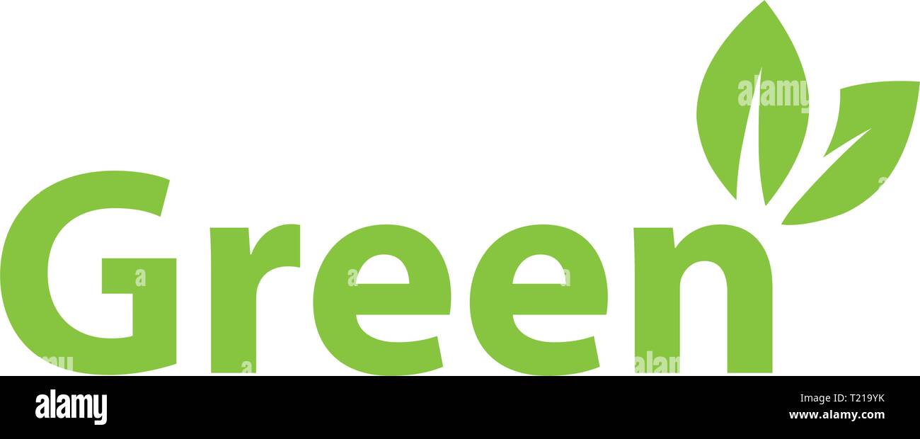 abstract green leafs, logo icon Stock Vector Image & Art - Alamy