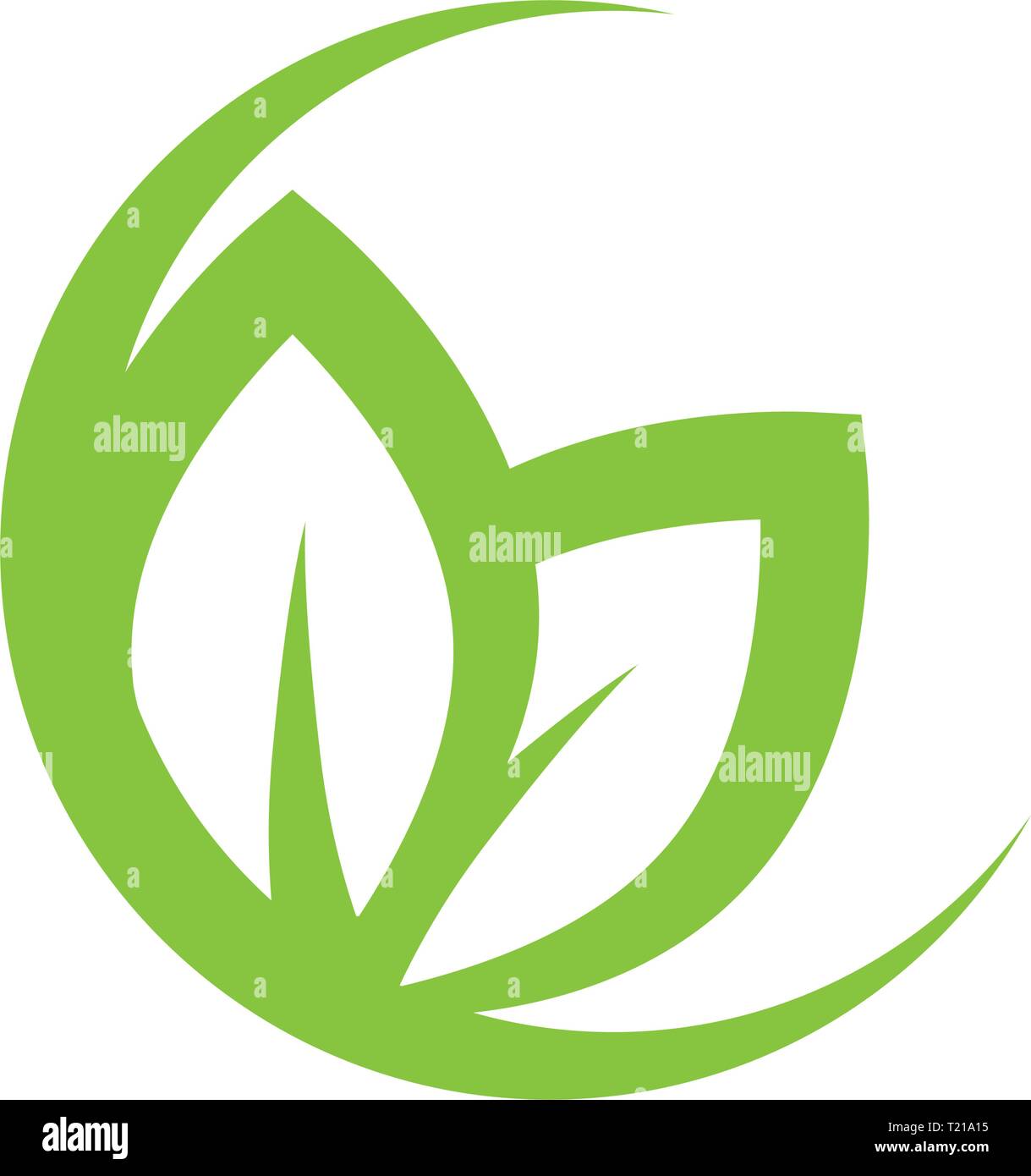 abstract green leafs, logo icon Stock Vector Image & Art - Alamy