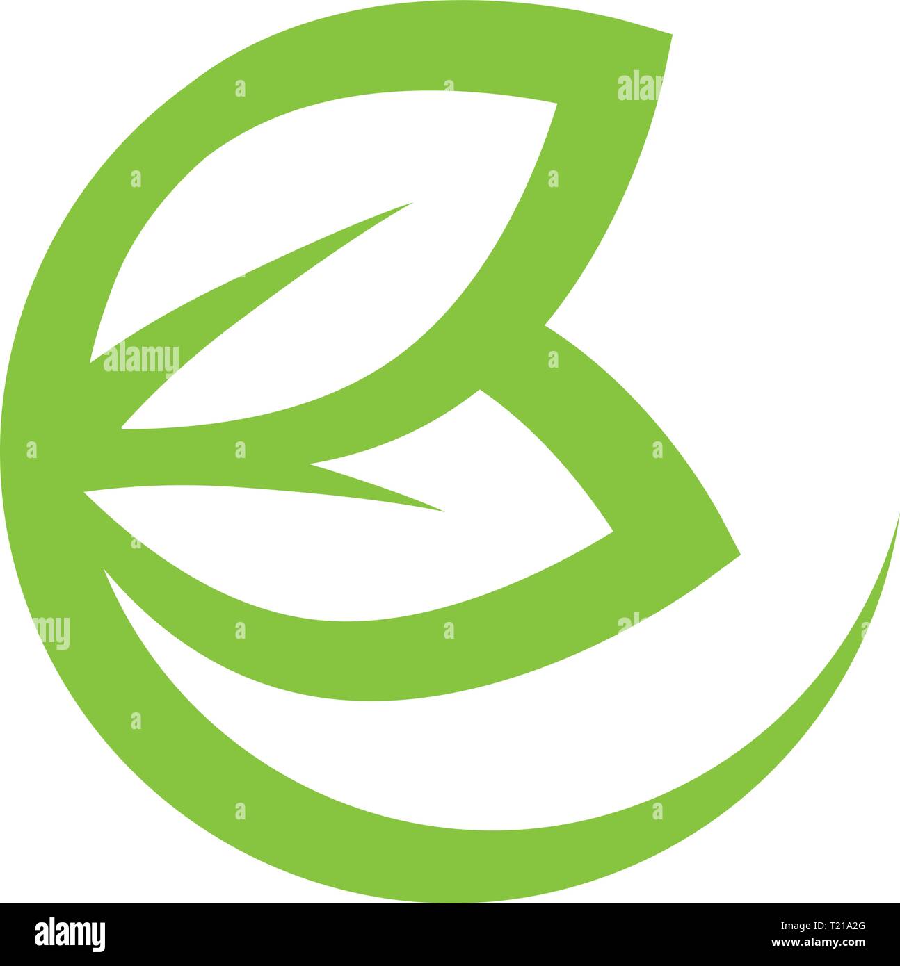 abstract green leafs, logo icon Stock Vector Image & Art - Alamy