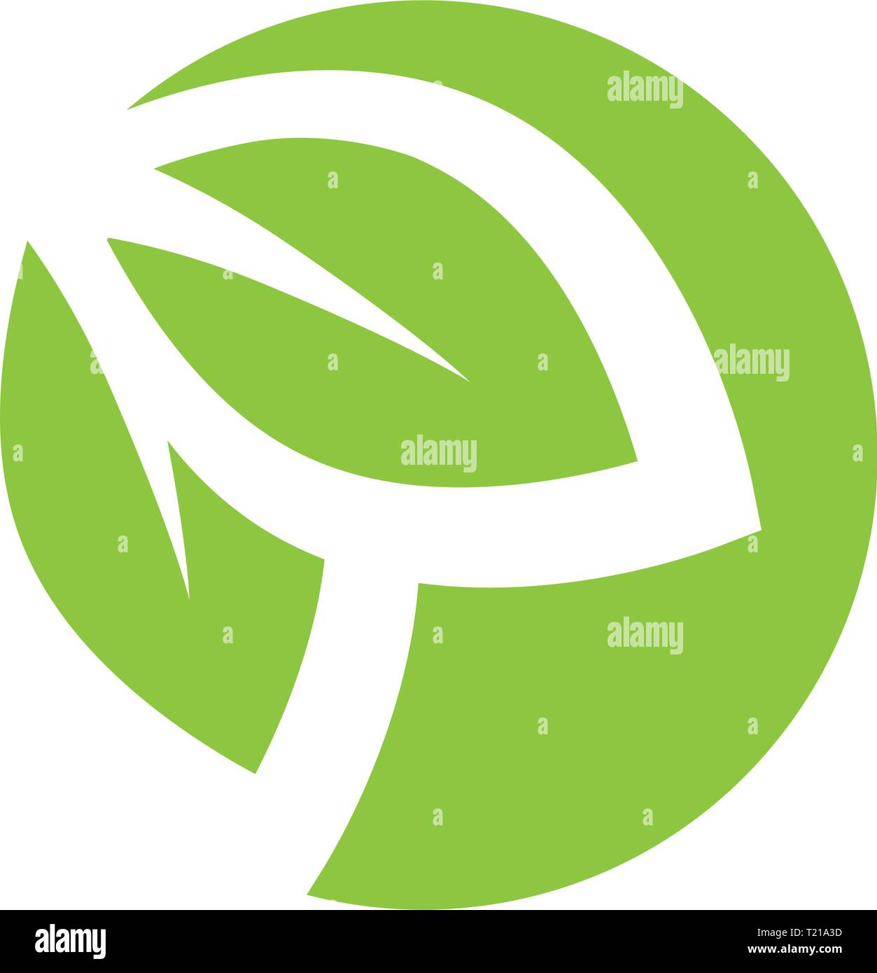 abstract green leafs, logo icon Stock Vector Image & Art - Alamy